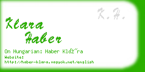 klara haber business card